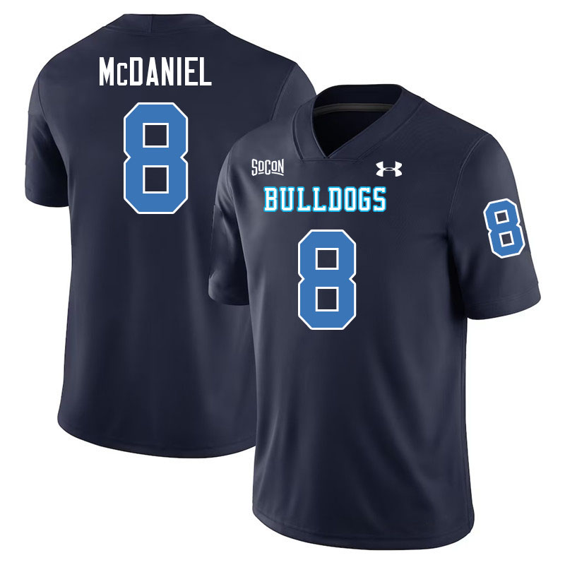 The Citadel Bulldogs #8 Tyrik McDaniel College Football Jerseys,Uniforms-Navy